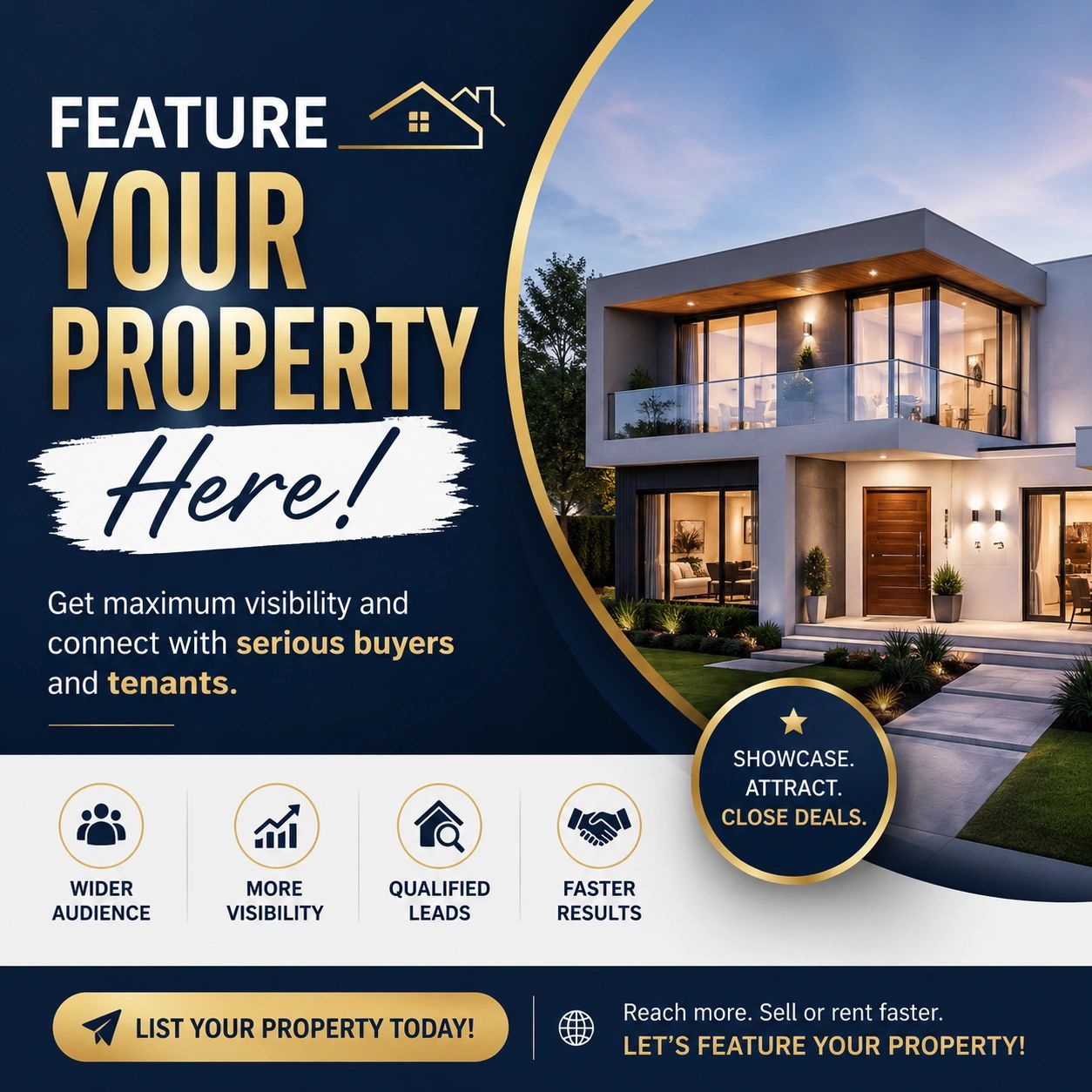 Feature Your Property — Get maximum visibility and connect with serious buyers